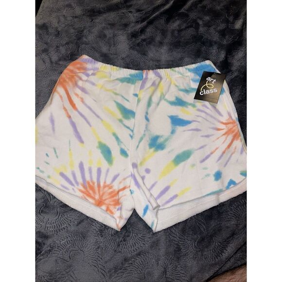 Art Class Girls Medium Tie Dye Shorts Fleece Pull On Nwt. E - Picture 1 of 3